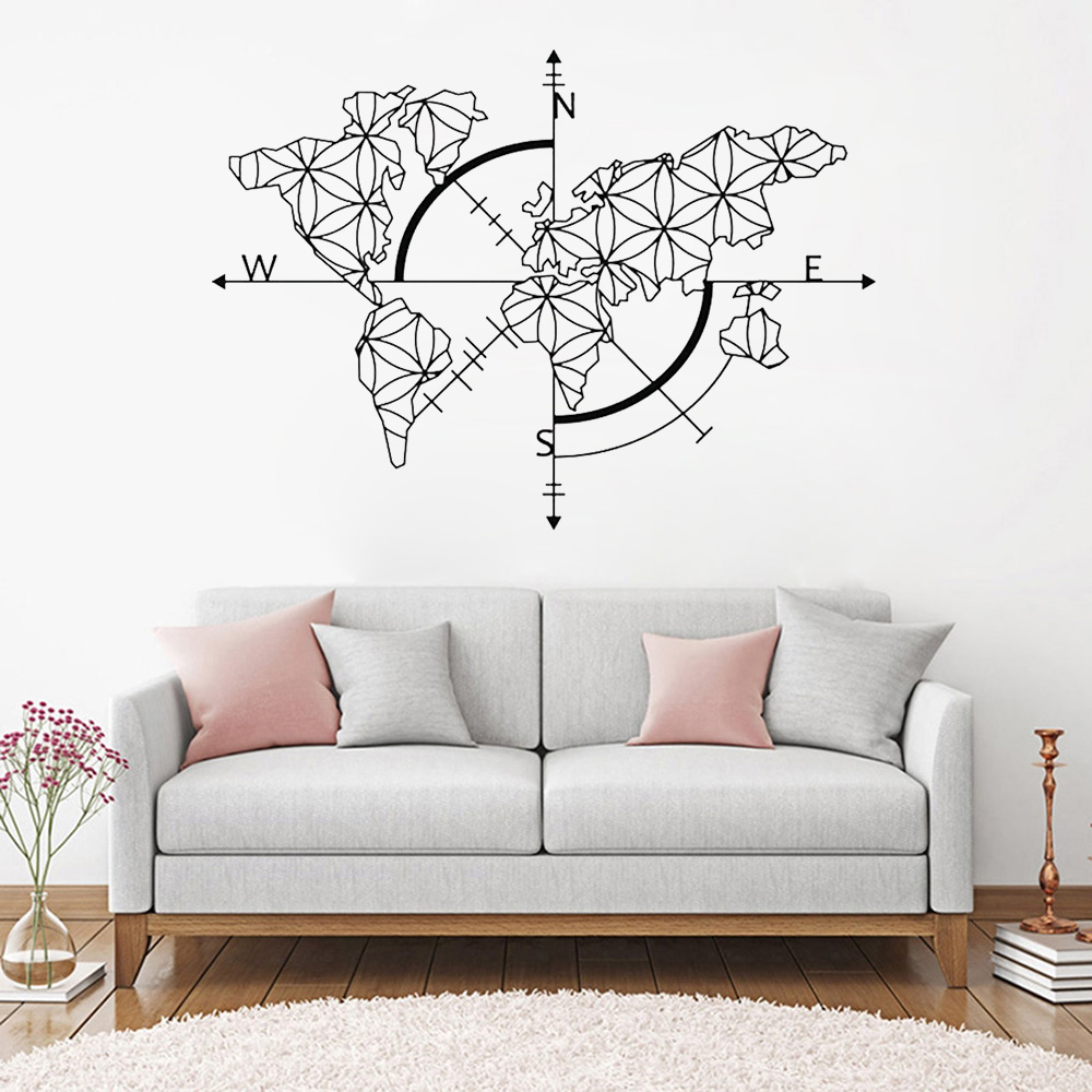 Office Furniture Removal - Adesivo Murale Mappamondo, Decorazione da Parete