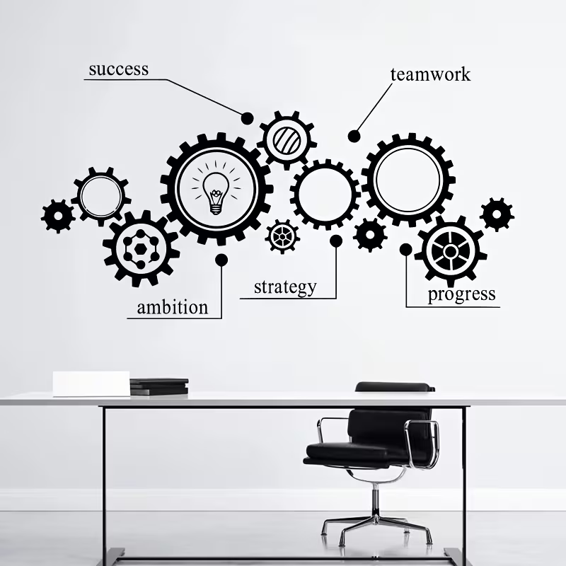 Office Furniture Removal - Adesivo Murale Rimovibile con Meccanismo a