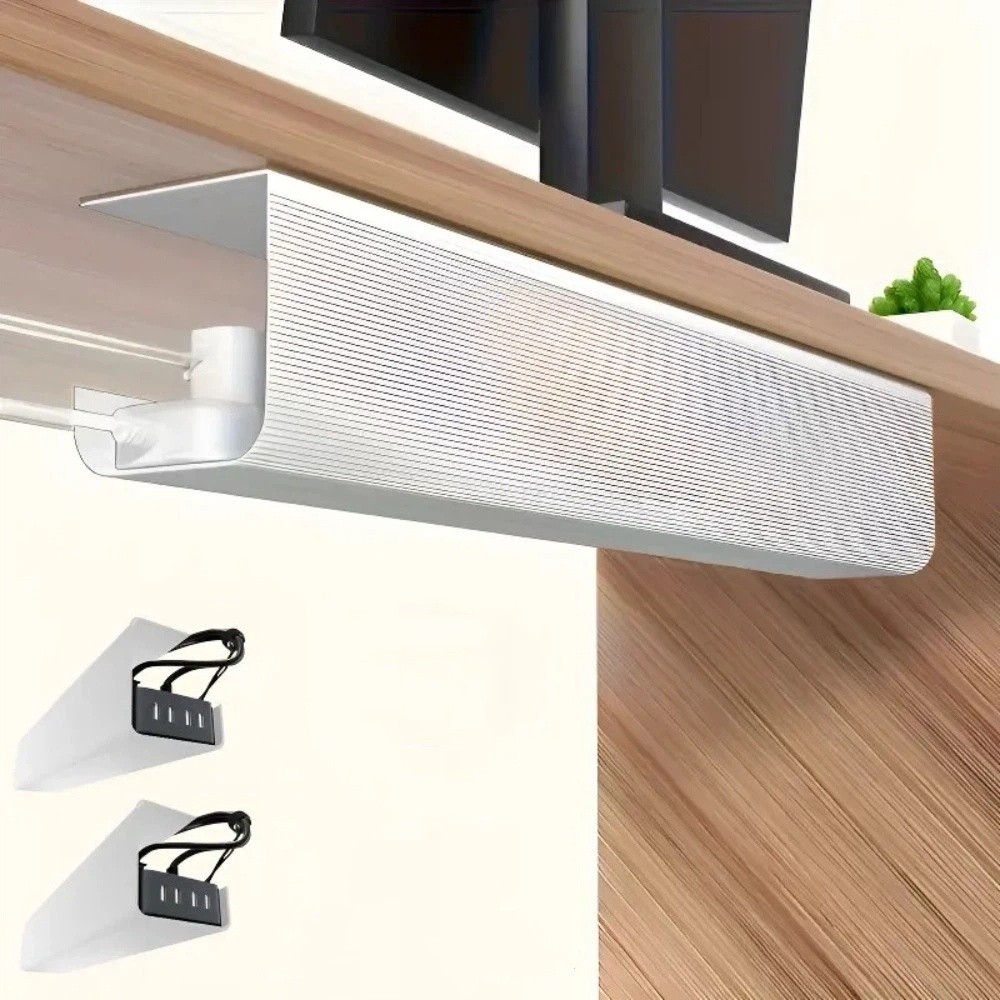 Cable Tray Under Desk - Vassoio Portacavi in PVC da Scrivania,